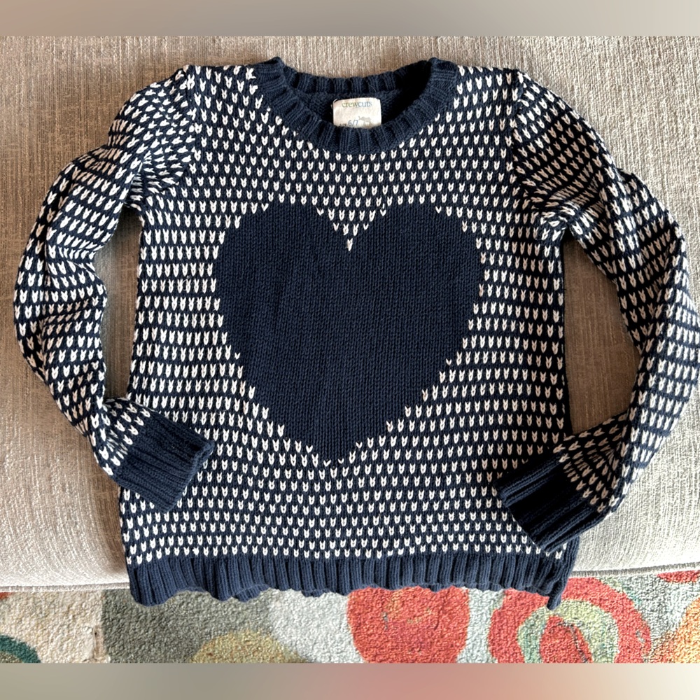 Girls CrewCuts Heart knit Sweater
